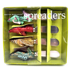 Fancy Feet Spreaders Stainless Steel Vintage Shoes Set of 4 Boston Warehouse NEW